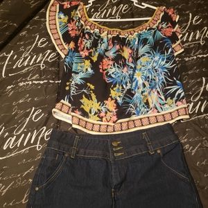 Short/blouse set